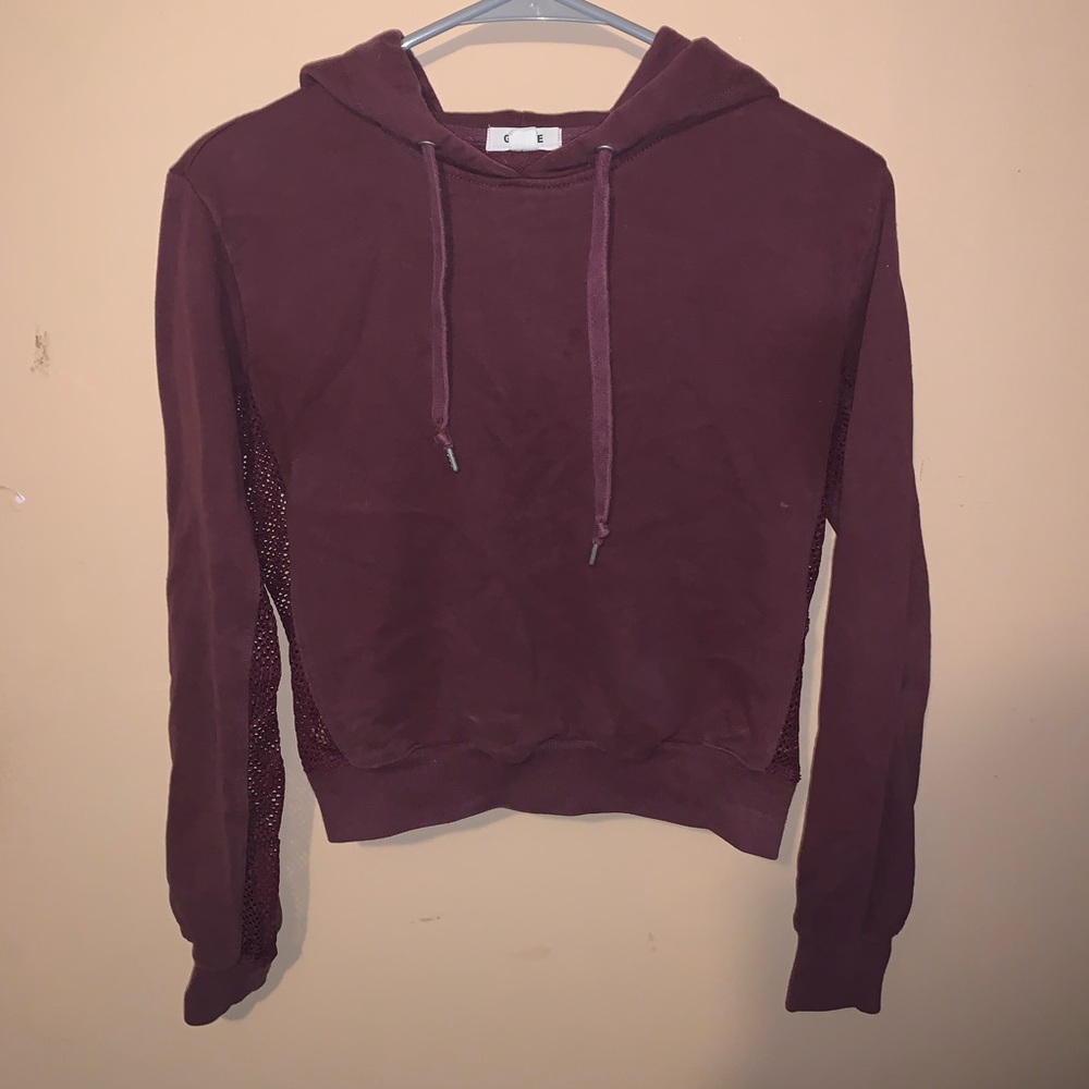 Adorable cropped mesh hoodie